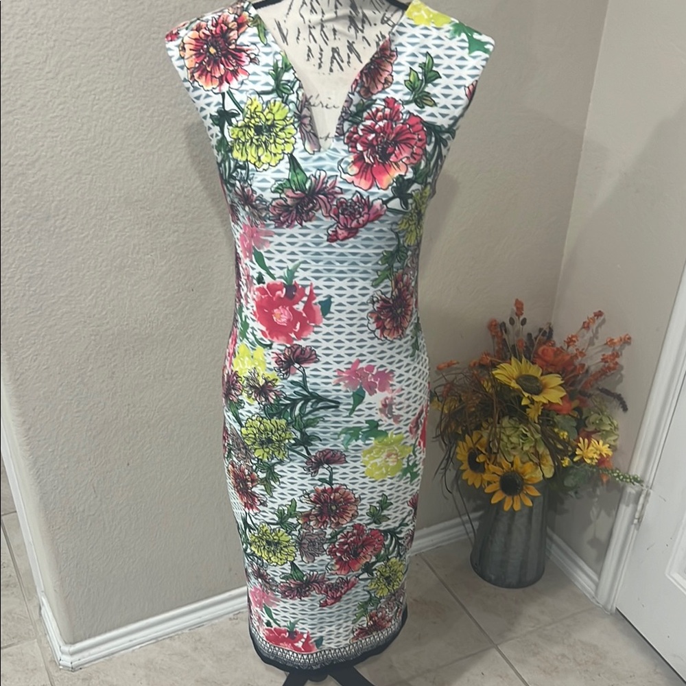 Floral Print Sleeveless Dress